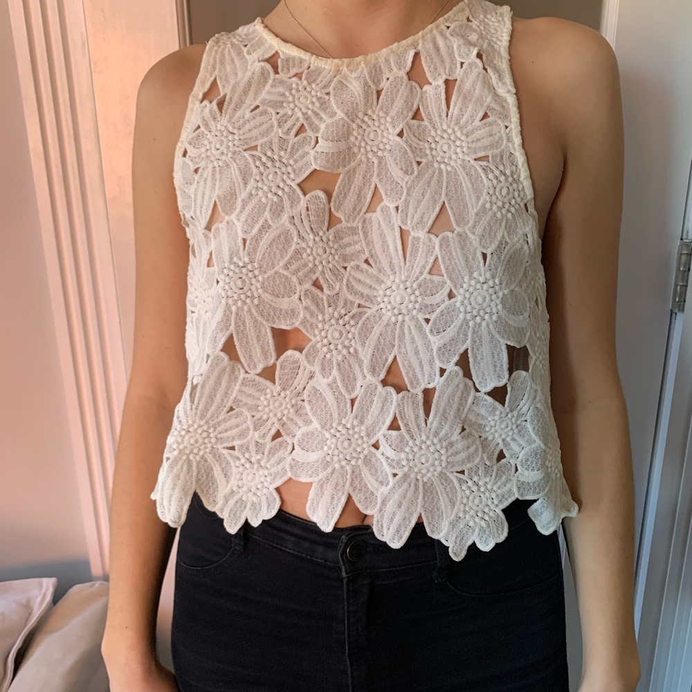 Knit Flower Top